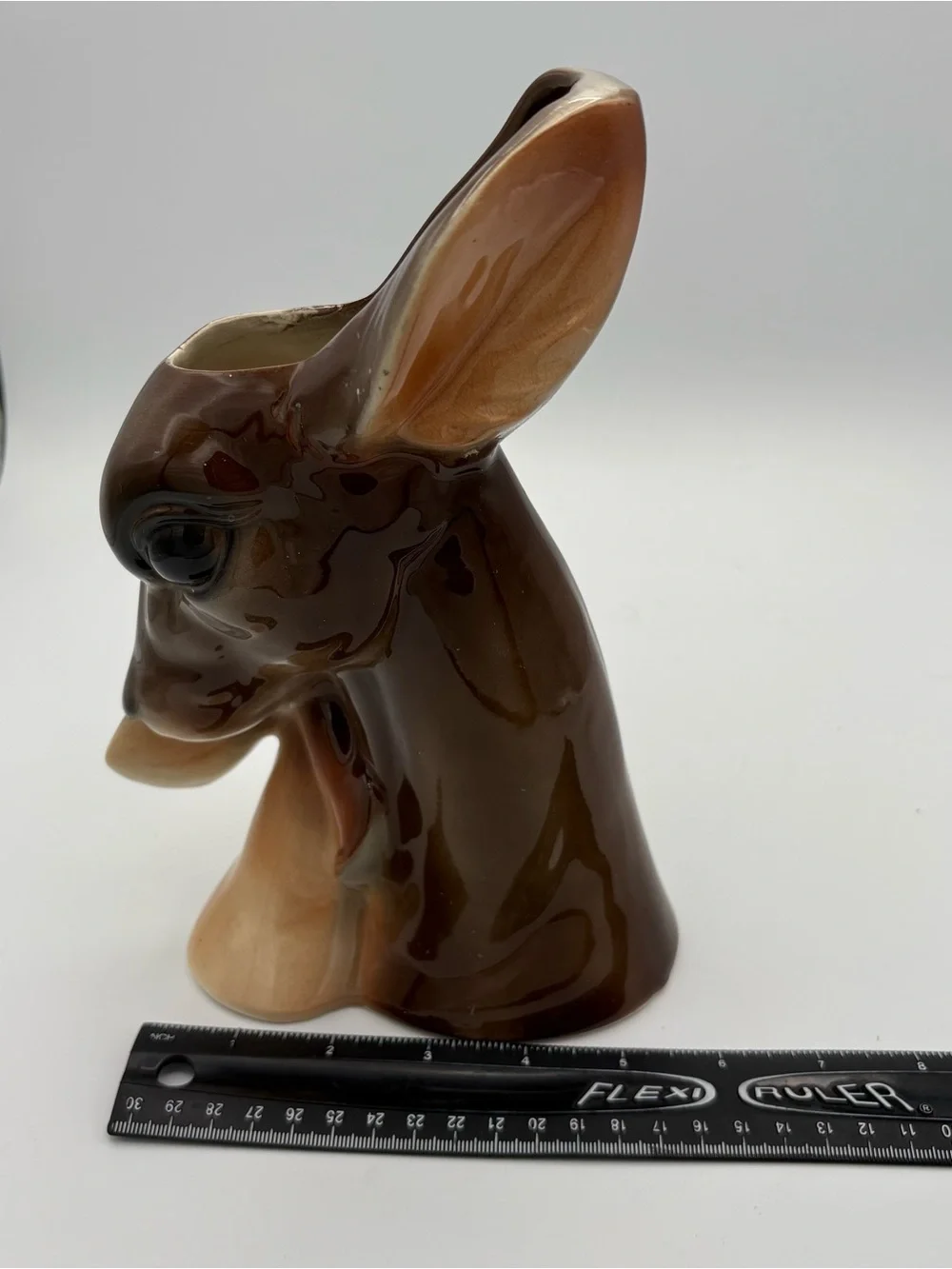 MCM 1950’s Royal Copley American Pottery Deer & Fawn Vase Planter USA Earthtones